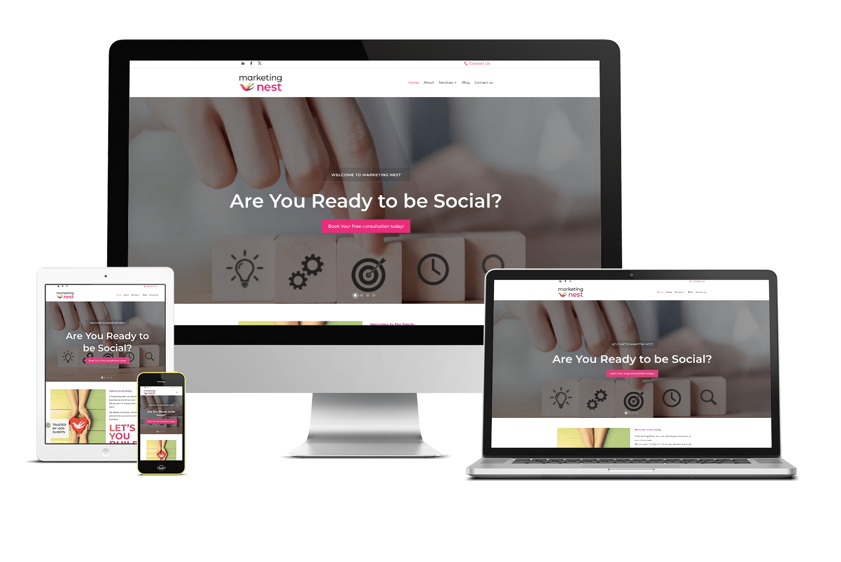 Marketing Nest Website design